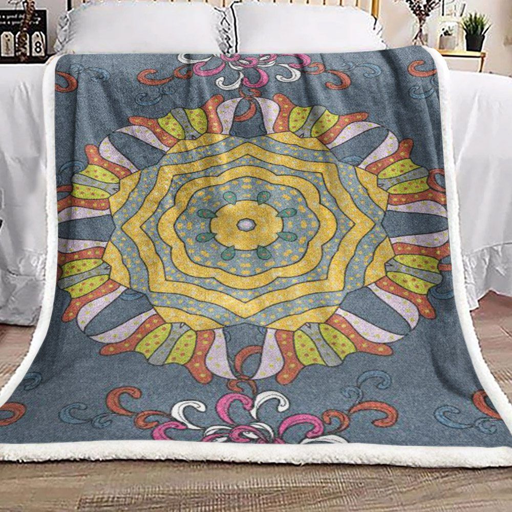 Christmas Flower Sherpa Fleece Blanket