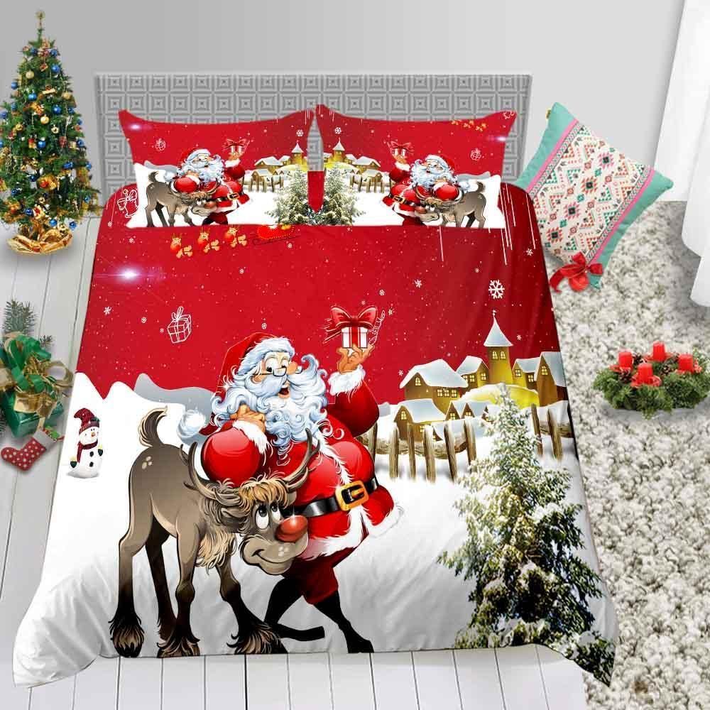 Christmas For Kids Cartoon Bedding Set