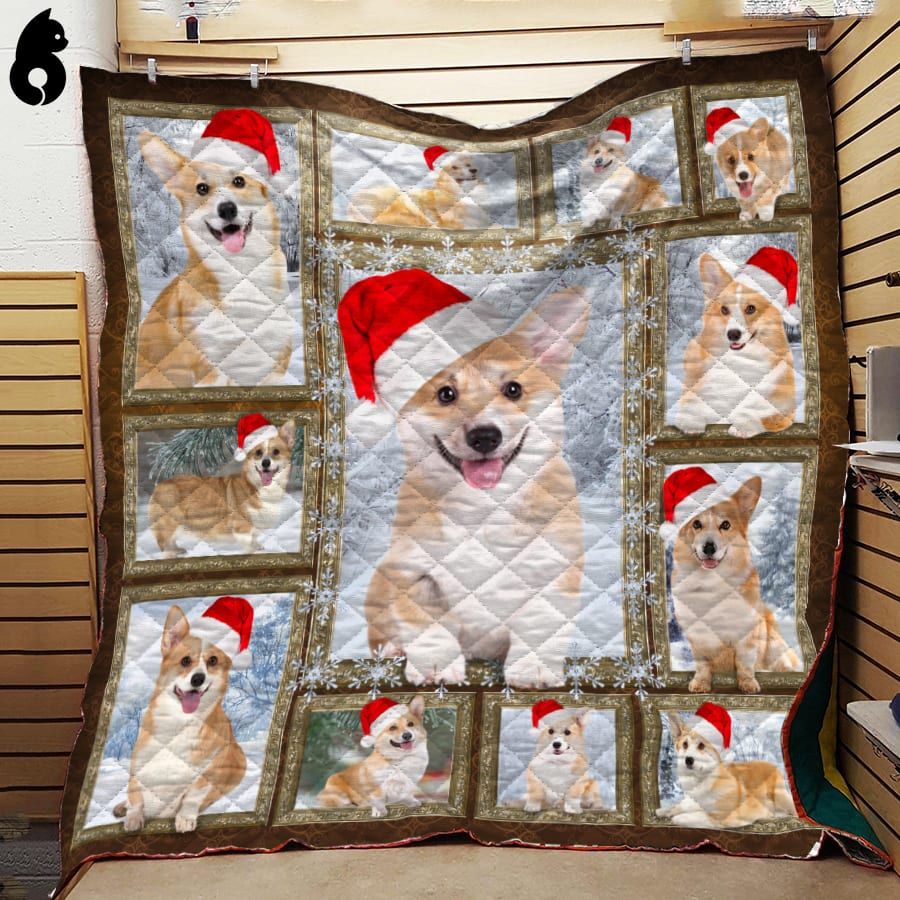 Christmas Frame Corgi Quilt Blanket Dhc191206Vt