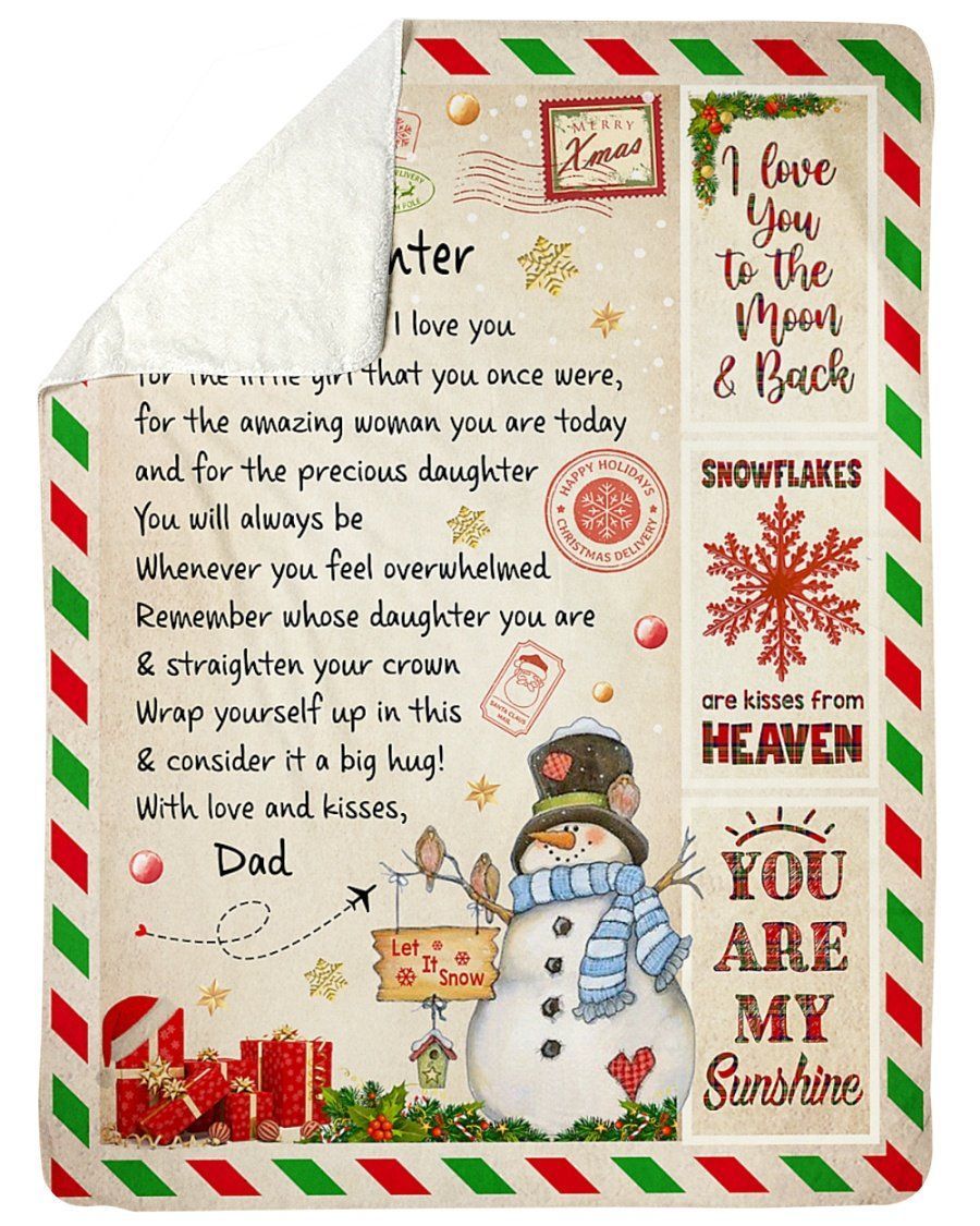 Christmas Gift For Daughter Consider It A Big Hug Fleece Blanket Sherpa Blanket