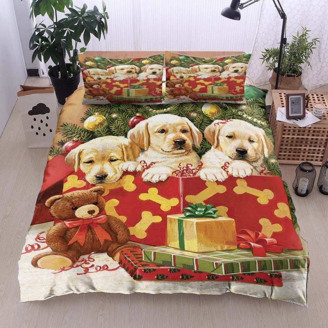 Christmas Gift Golden Bedding Set