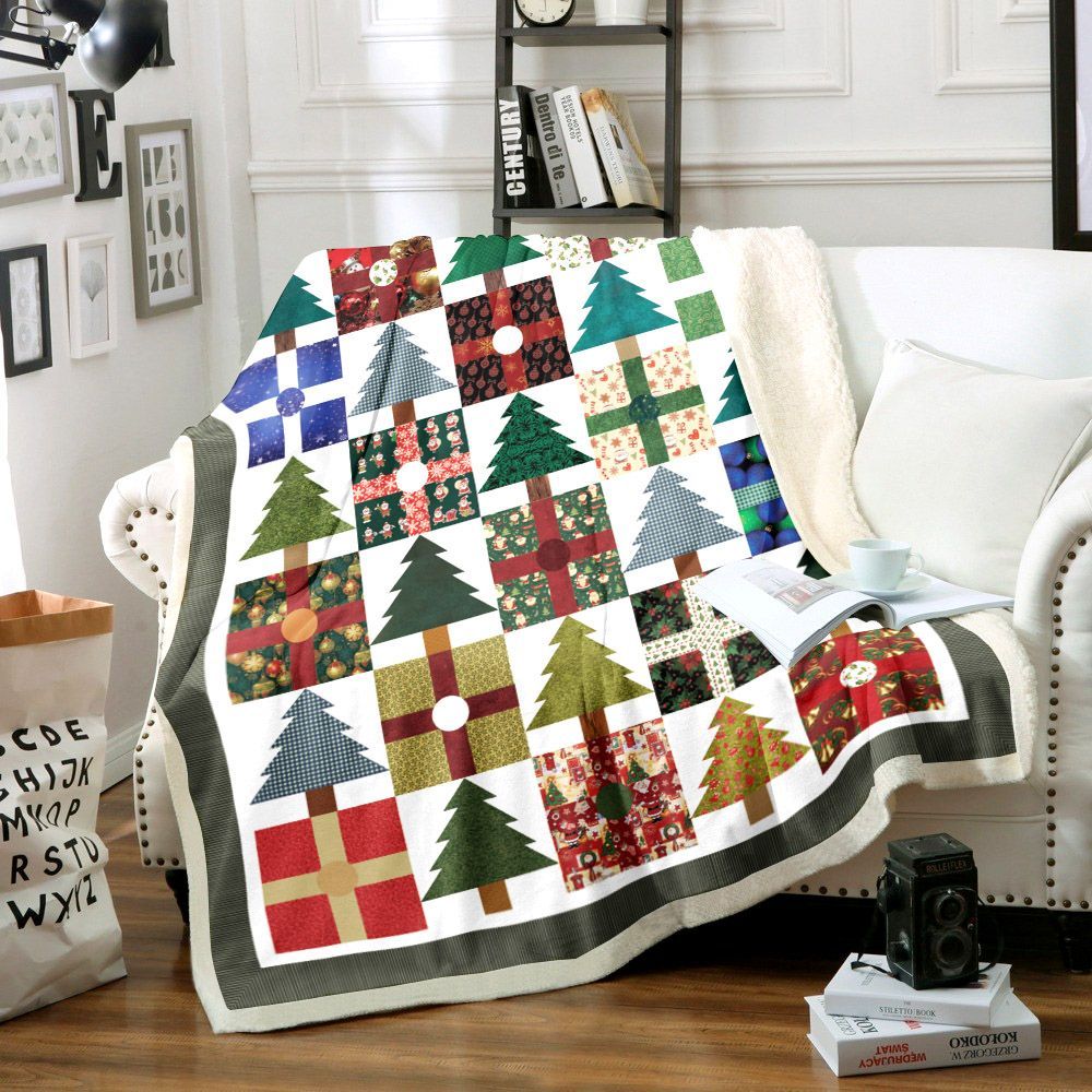 Christmas Gift Sherpa Fleece Blanket