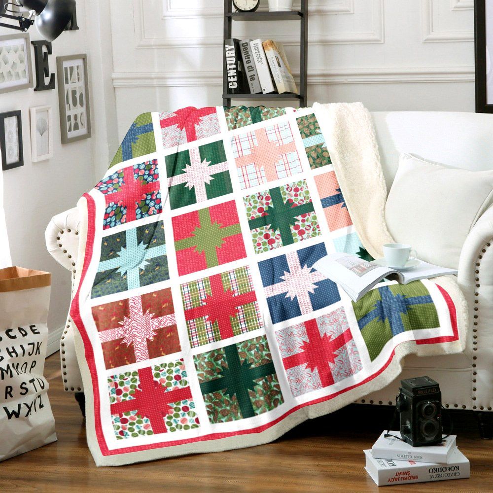 Christmas Gift Sherpa Fleece Blanket