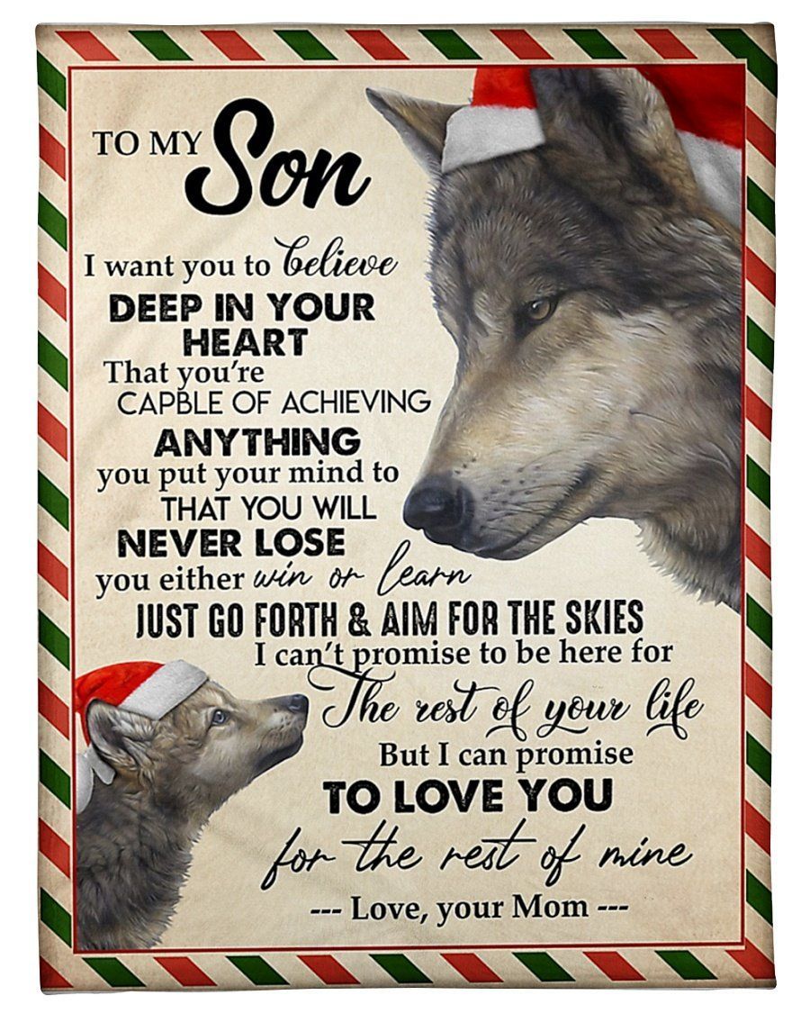 Christmas Gift I Love You Fleece Blanket To Son Fleece Blanket