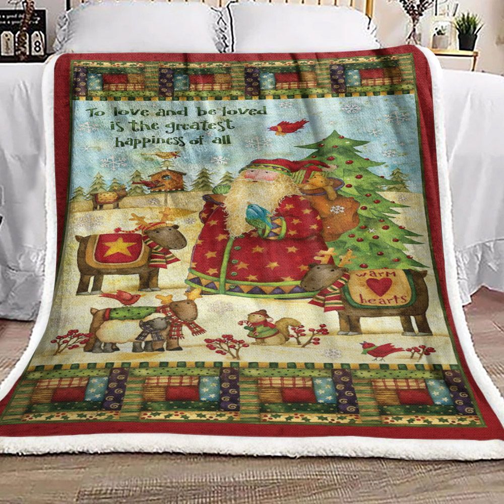 Christmas Gift Santa Sherpa Fleece Blanket