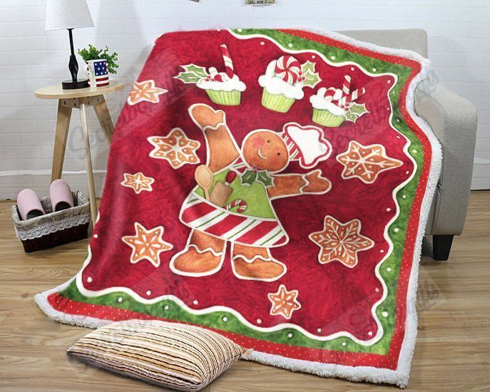 Christmas Gingerbread Baker Fleece Blanket