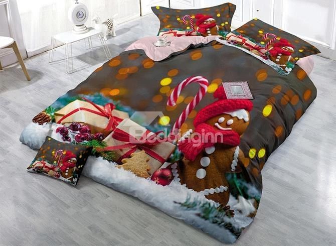 Christmas Gingerbread Man Bedding Set