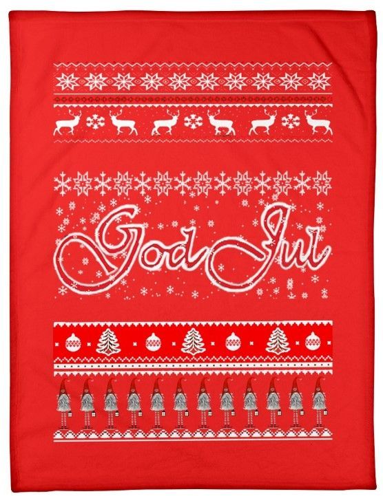 Christmas Gnome Sherpa Fleece Blanket