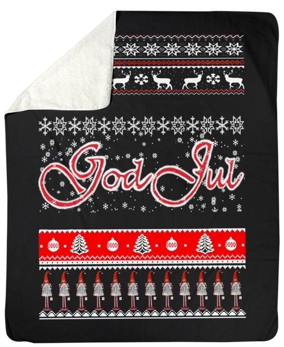 Christmas Gnome Sherpa Fleece Blanket