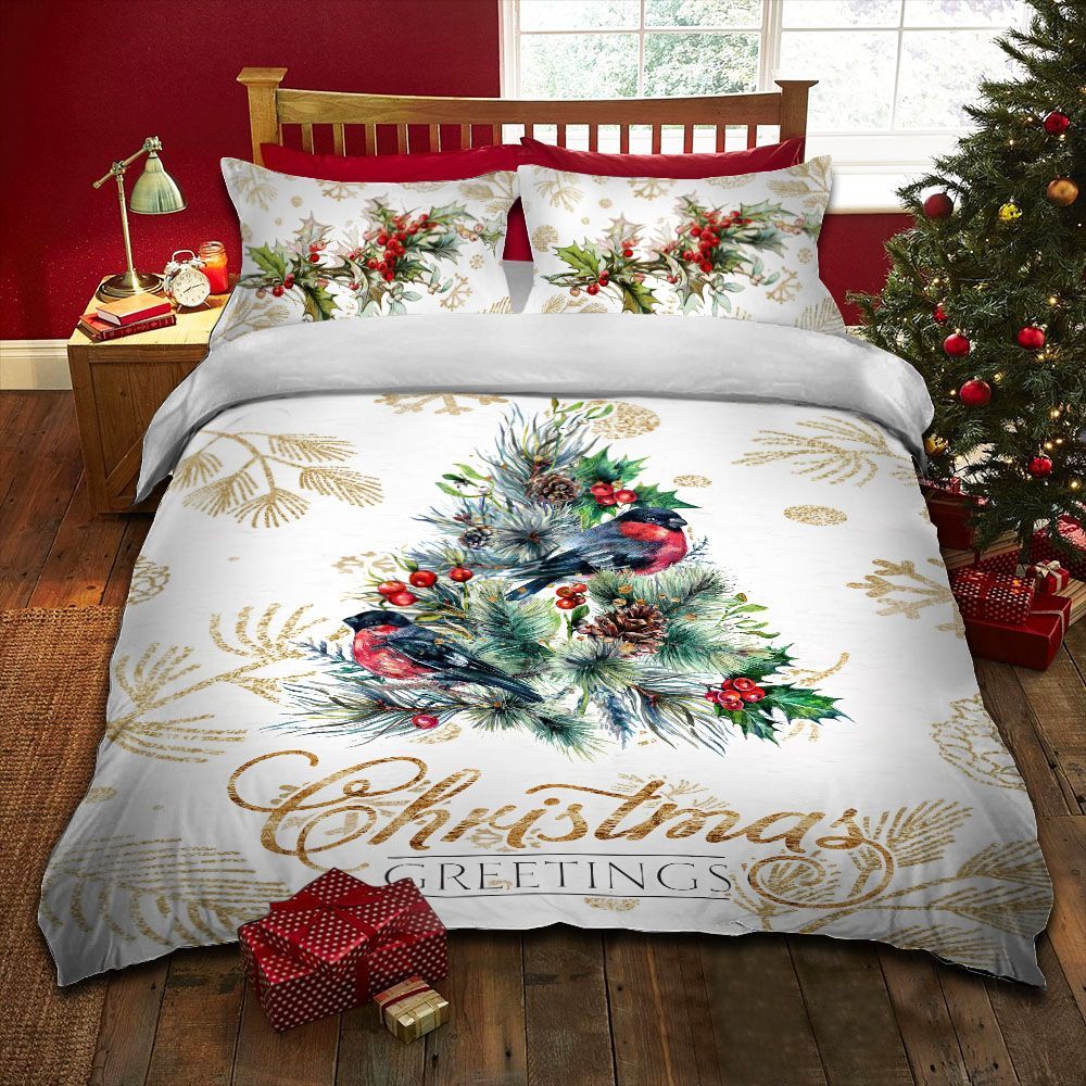 Christmas Greating Bedding Set