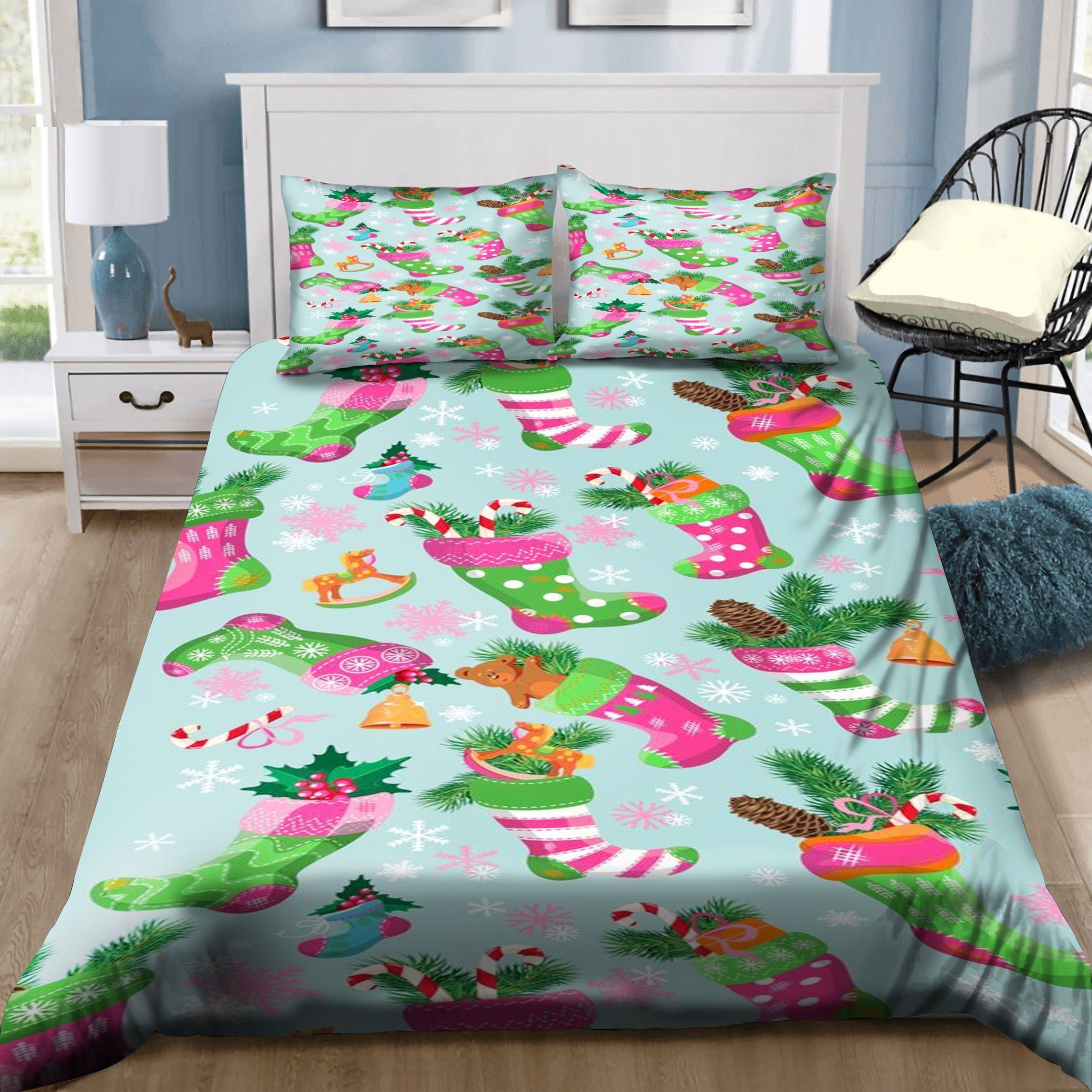 Christmas Green Christmas Bedding Set