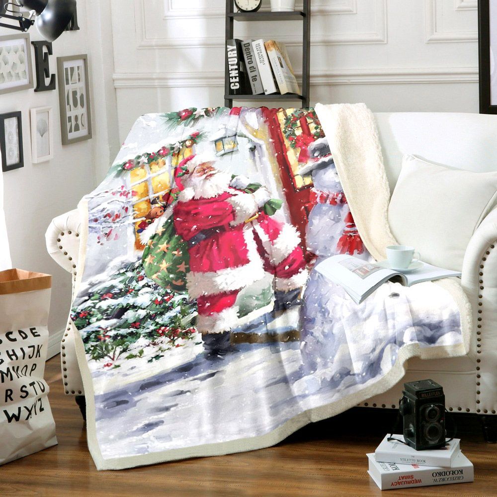 Christmas Sherpa Fleece Blanket