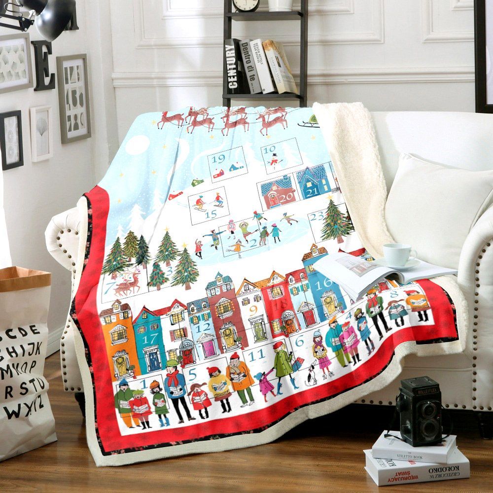 Christmas Sherpa Fleece Blanket