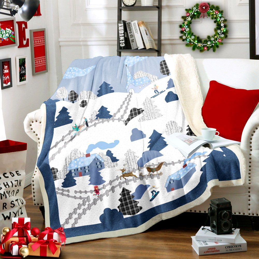 Christmas Sherpa Fleece Blanket