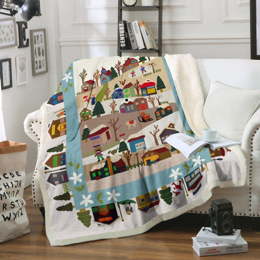 Christmas Sherpa Fleece Blanket