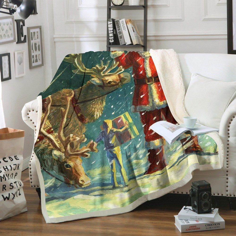 Christmas Sherpa Fleece Blanket