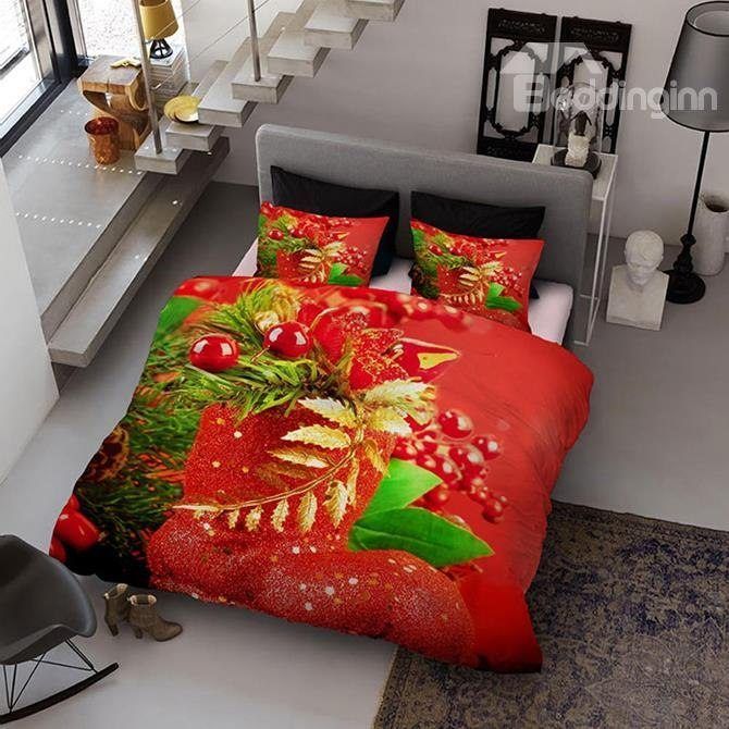 Christmas Holly Bedding Set