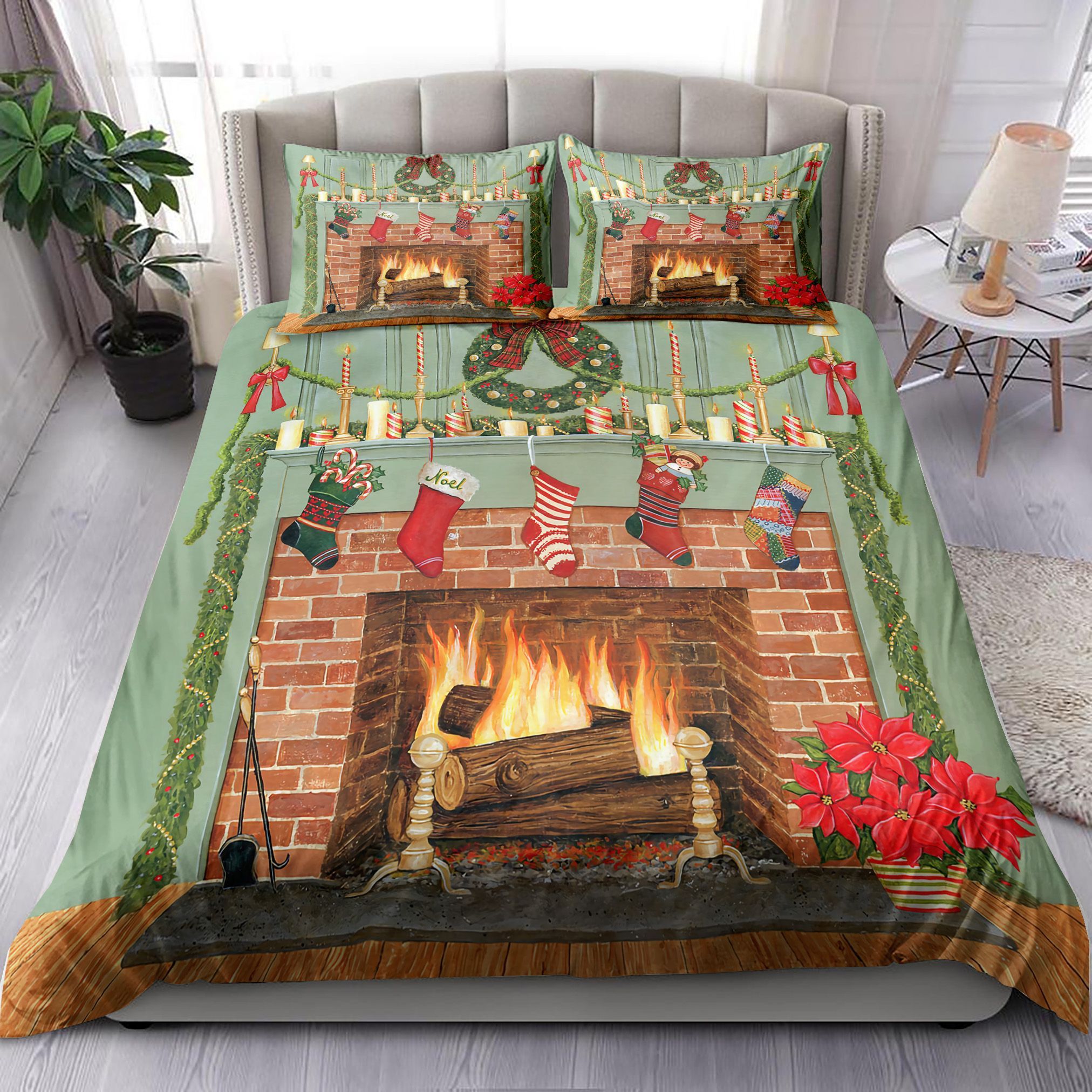 Christmas Home For The Holidays Bedding Set