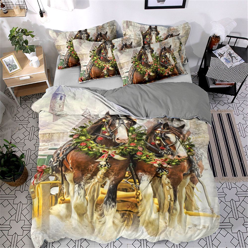 Christmas Horse Bedding Set