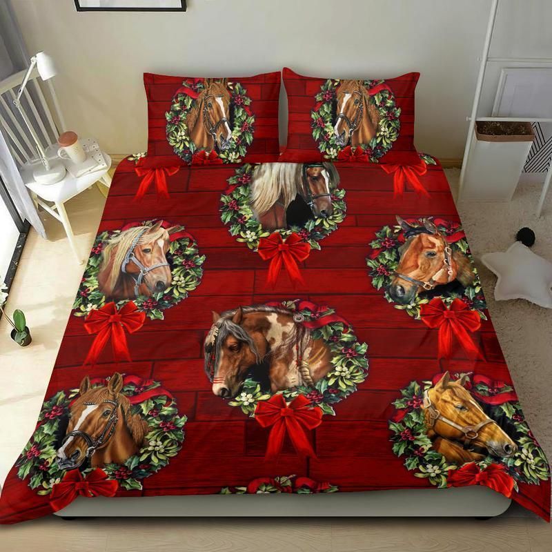 Christmas Horse Bedding Set