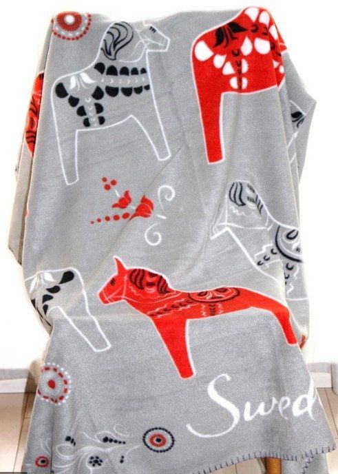 Christmas Horse Sherpa Blanket