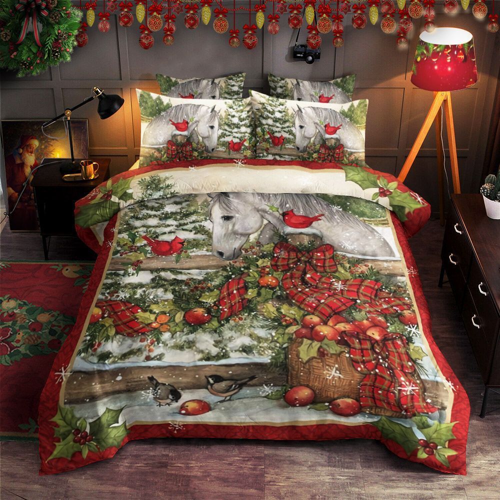 Christmas Horse Bedding Set