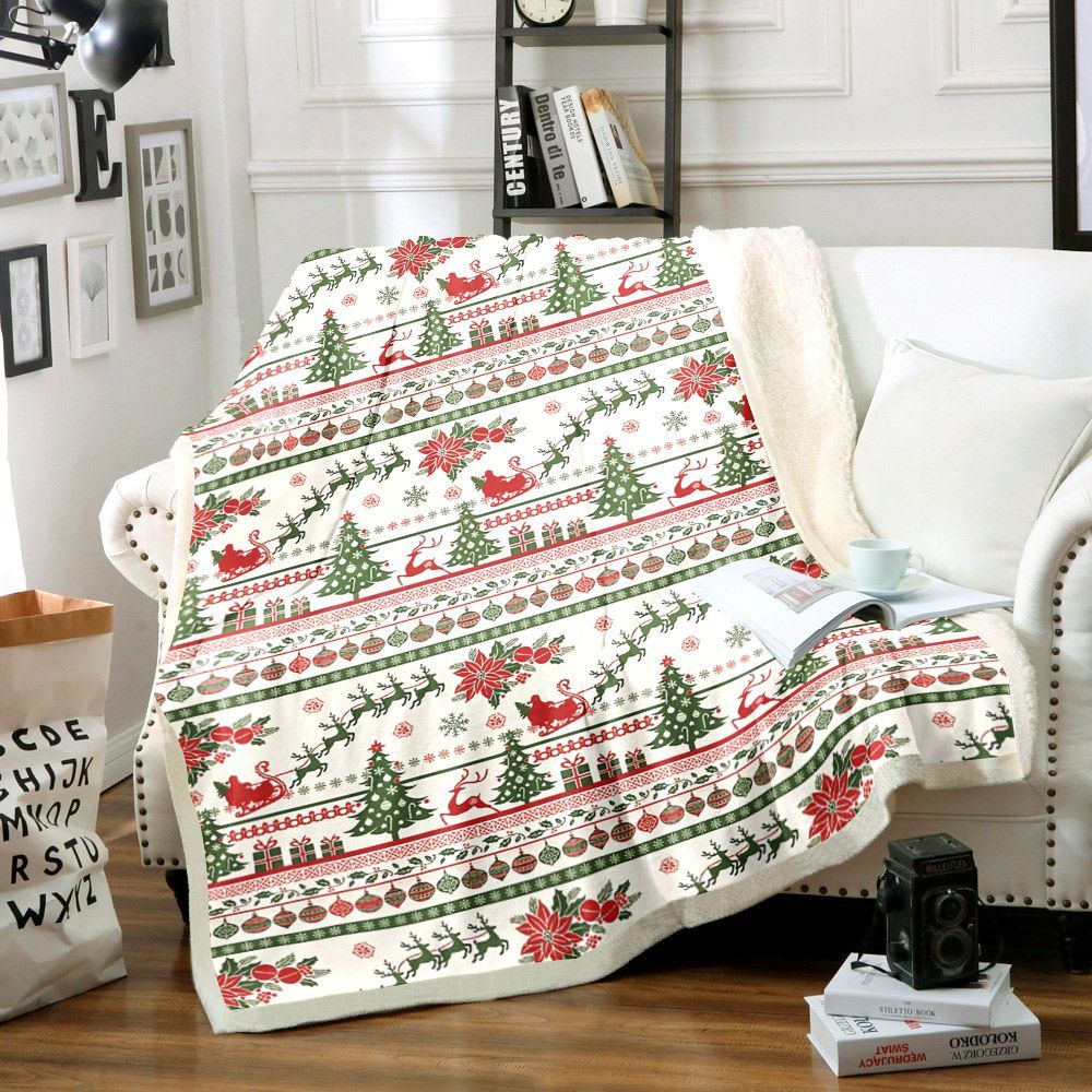 Christmas Sherpa Fleece Blanket