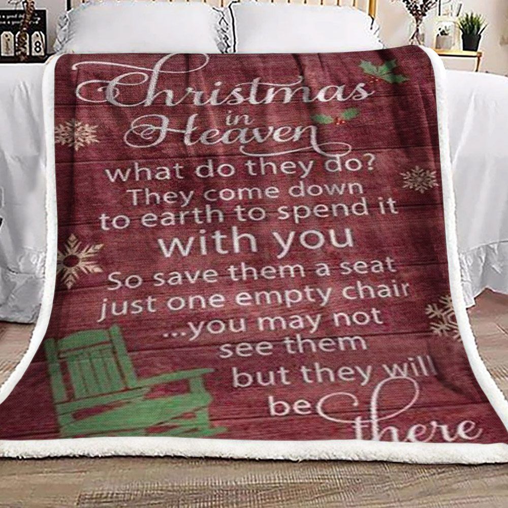Christmas In Heaven Sherpa Fleece Blanket