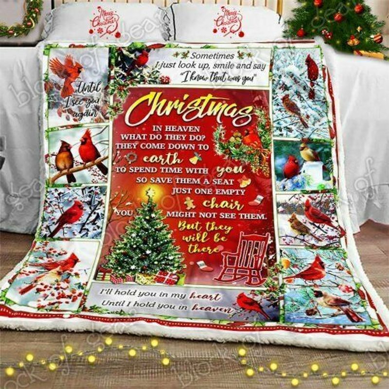 Christmas In Heaven Sherpa Fleece Blanket