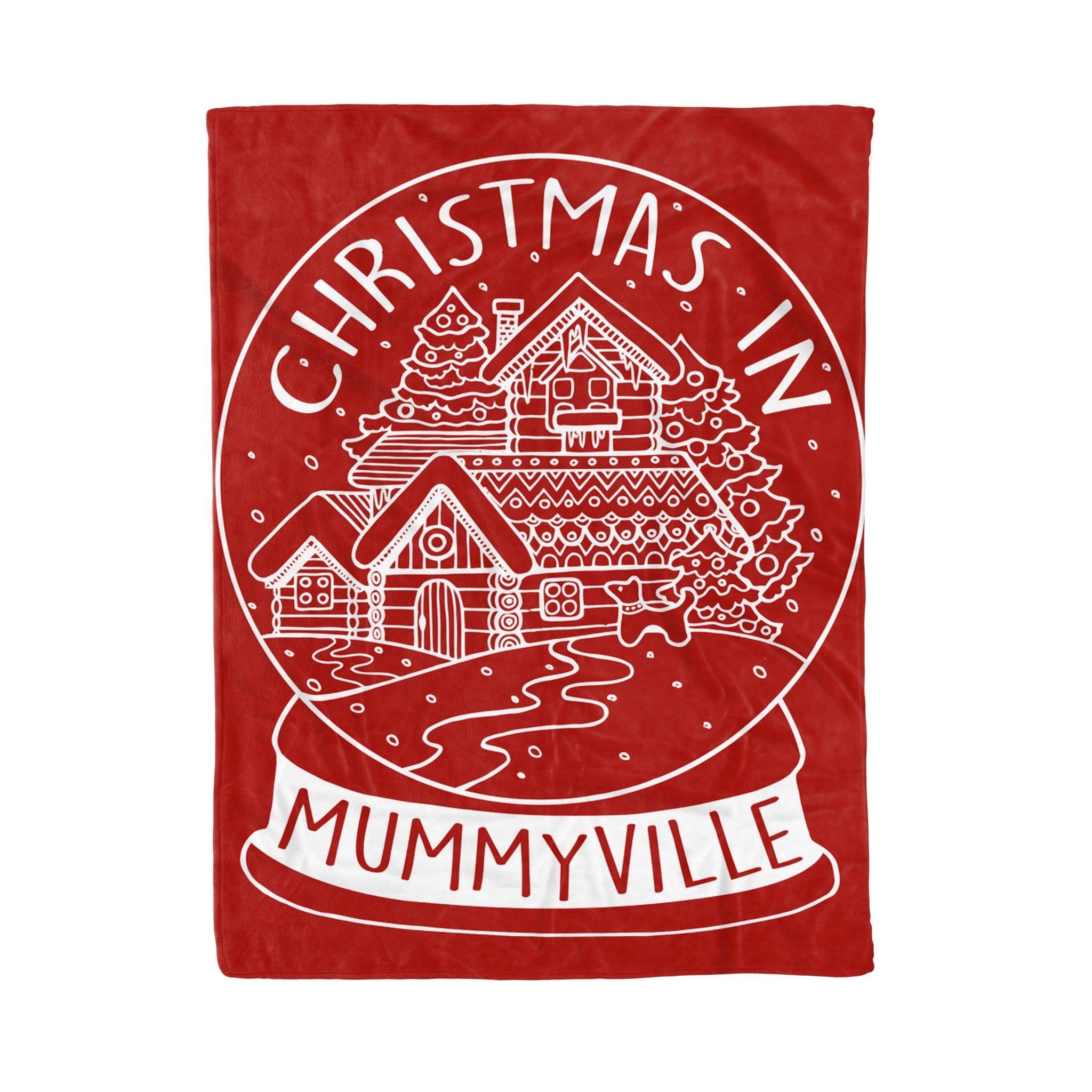 Christmas In Mummyville Snowball Sherpa Fleece Blanket