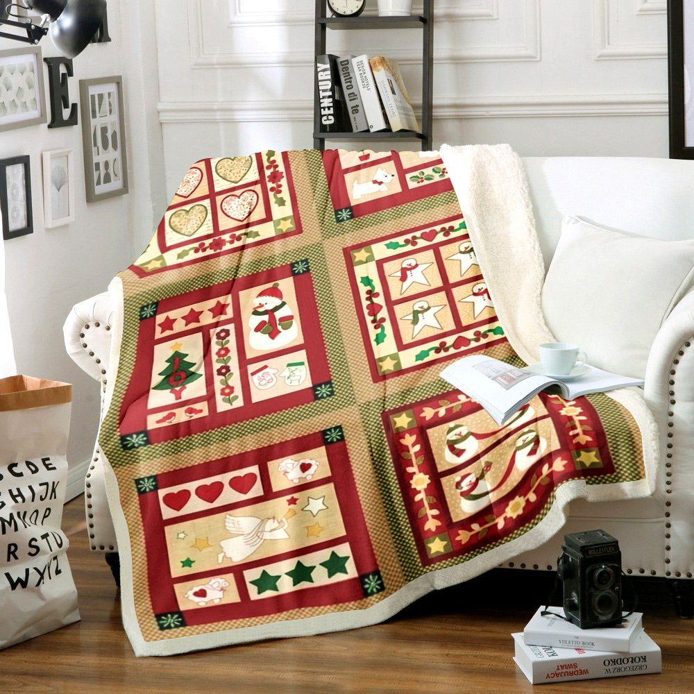 Christmas Joy Sherpa Fleece Blanket