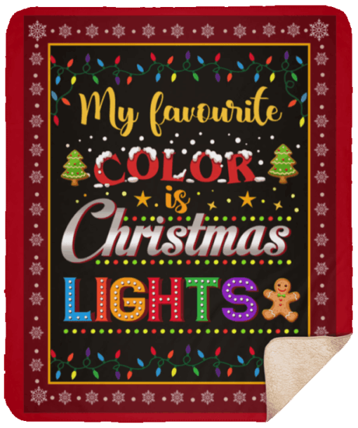 Christmas Light Sherpa Fleece Blanket