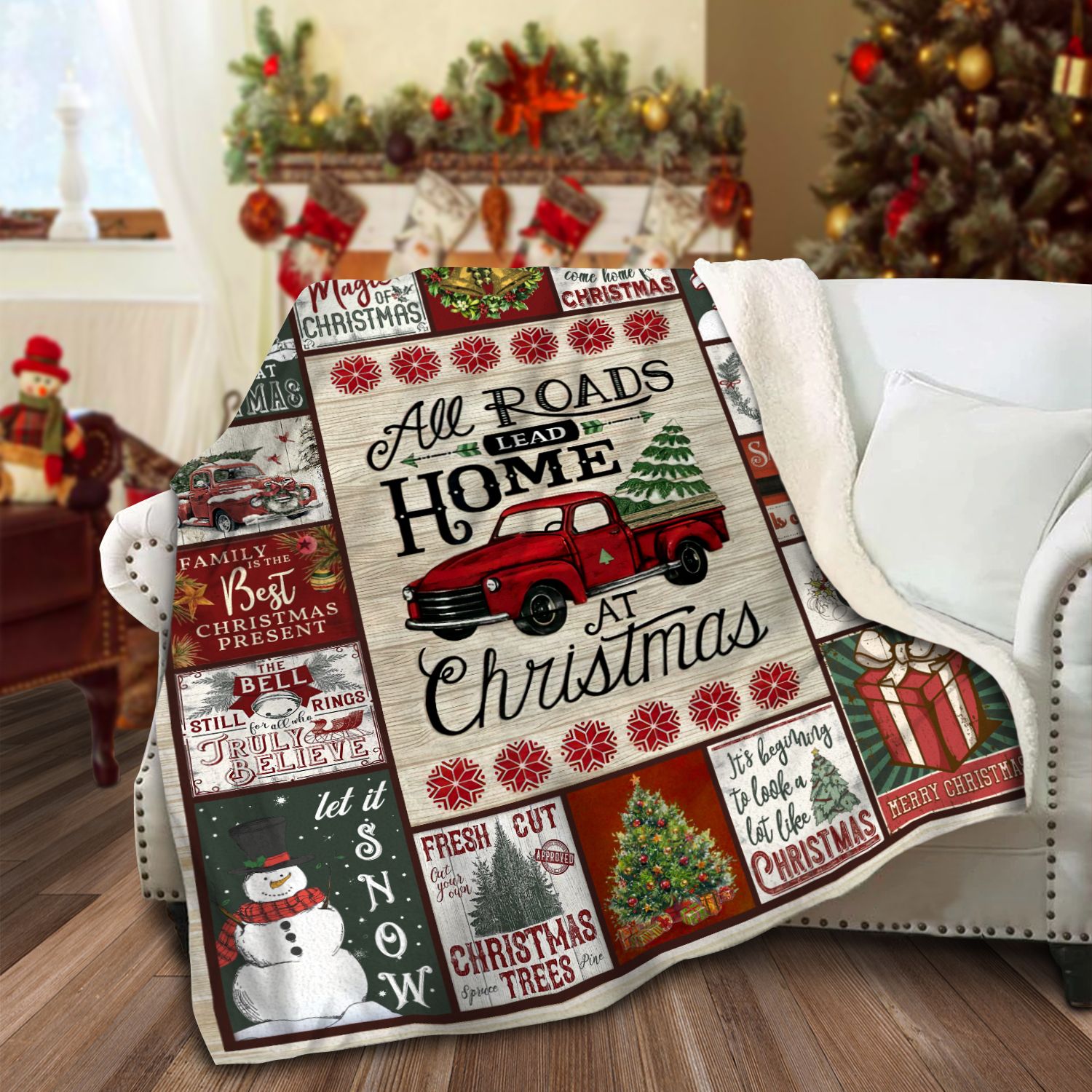 Christmas Sherpa Fleece Blanket