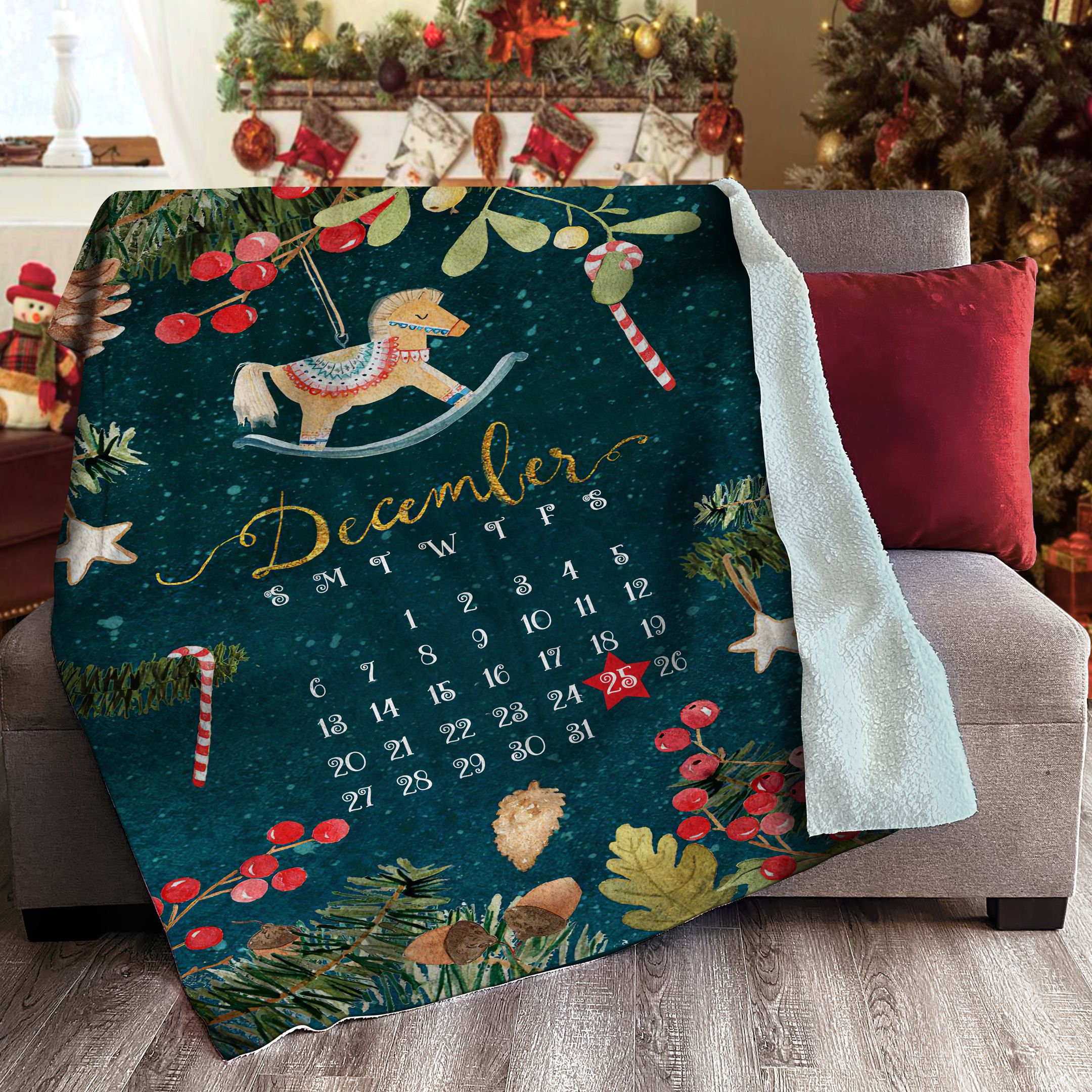 Christmas Sherpa Fleece Blanket