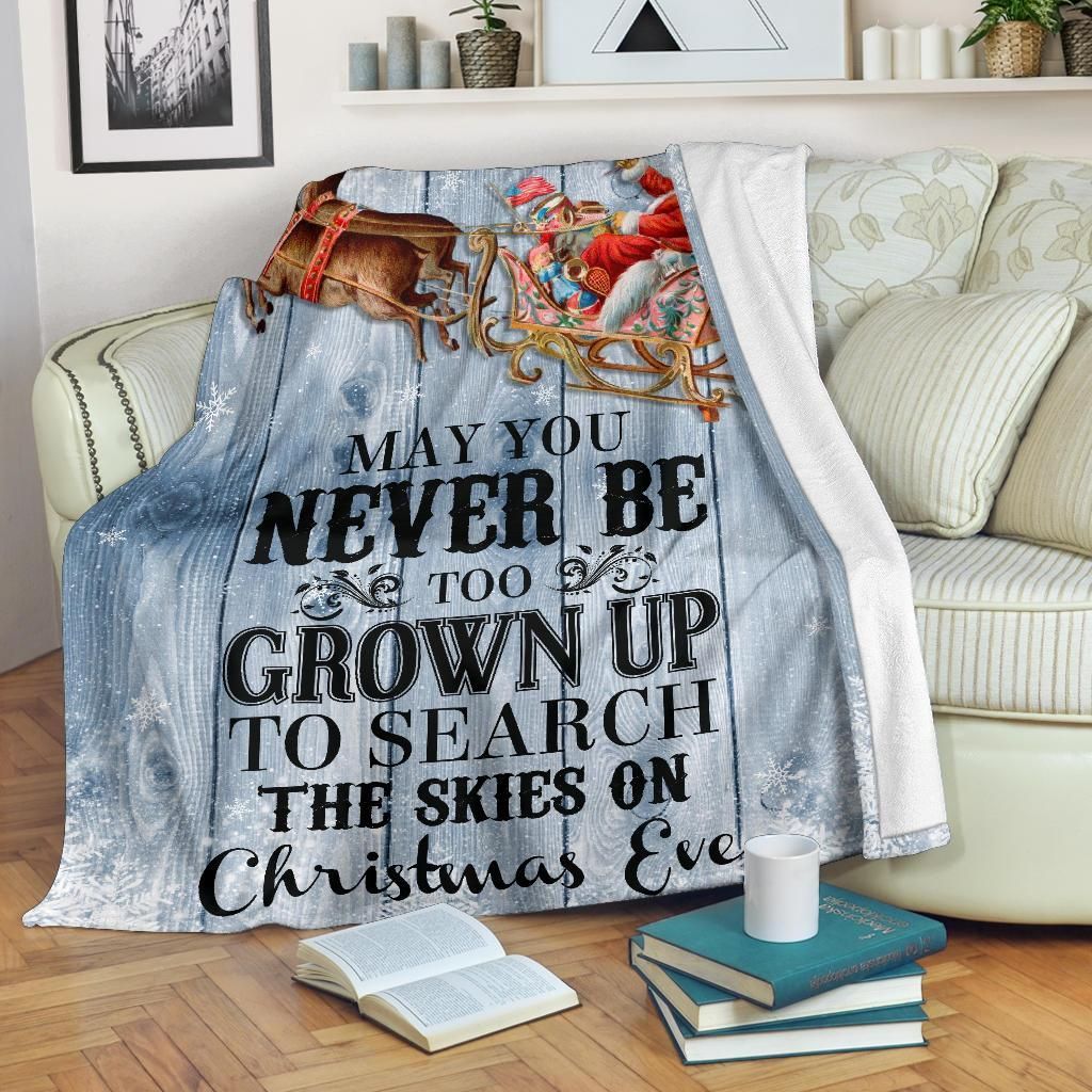 Christmas May You Neve Be Sherpa Fleece Blanket