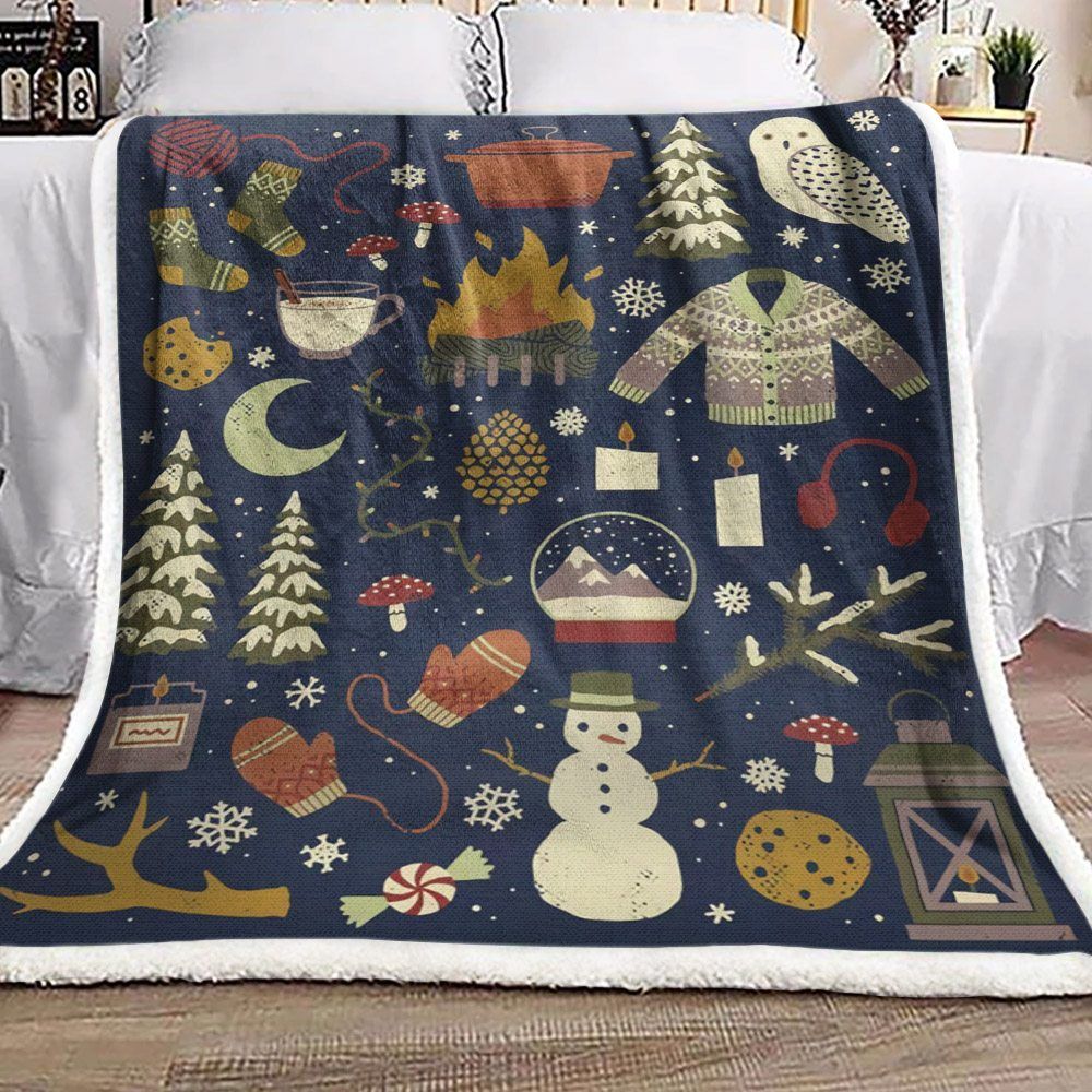 Christmas Sherpa Fleece Blanket