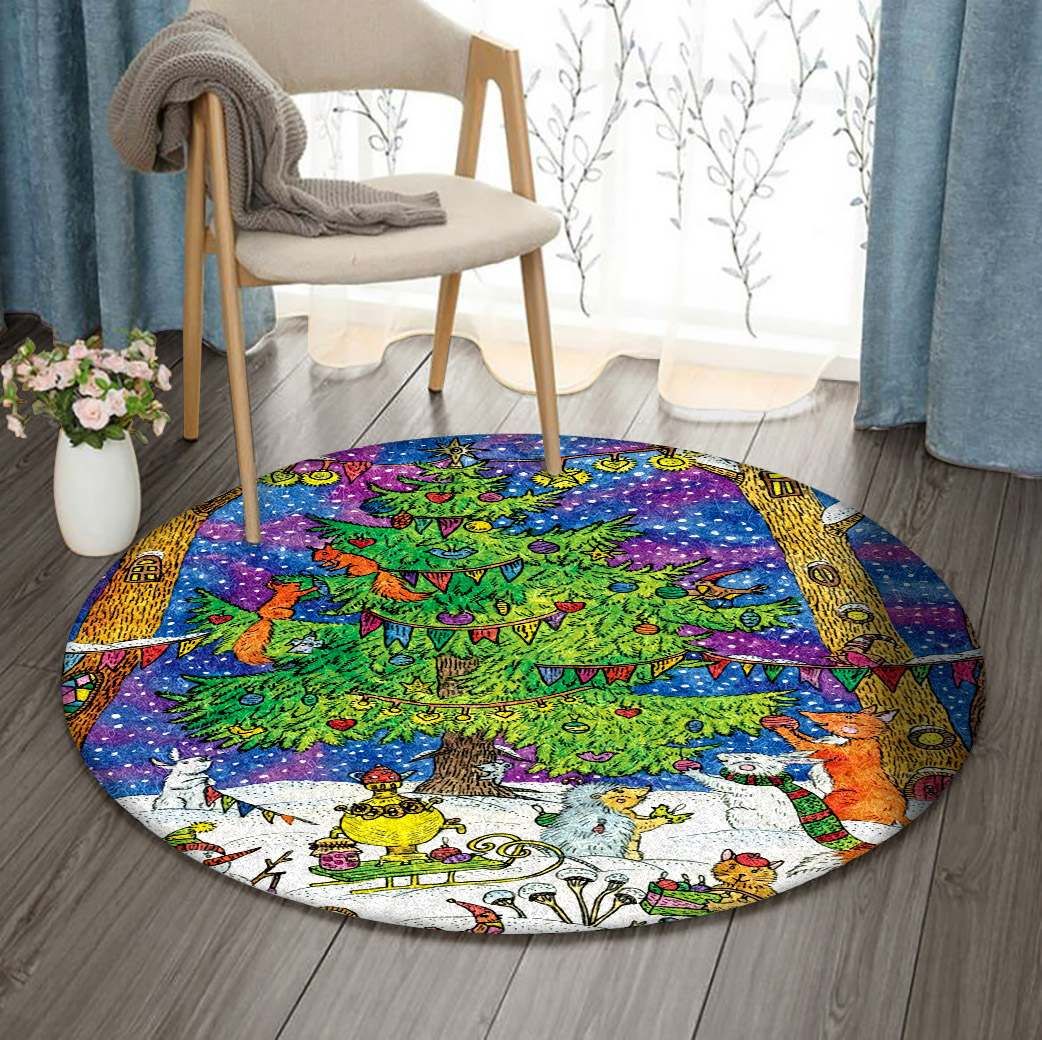 Christmas Round Carpet