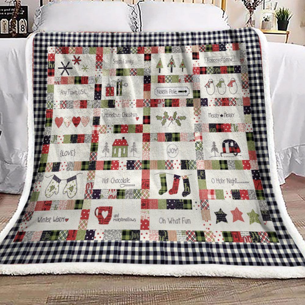 Christmas Sherpa Fleece Blanket