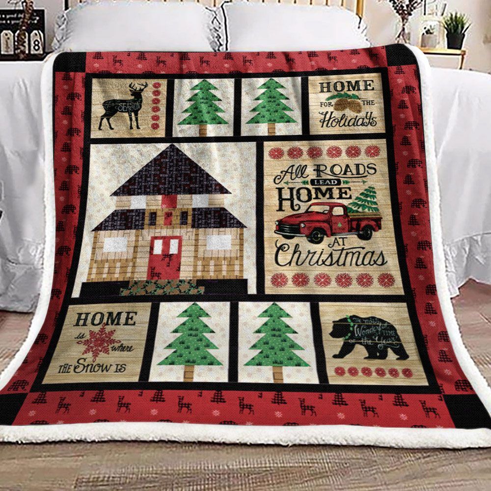 Christmas Sherpa Fleece Blanket