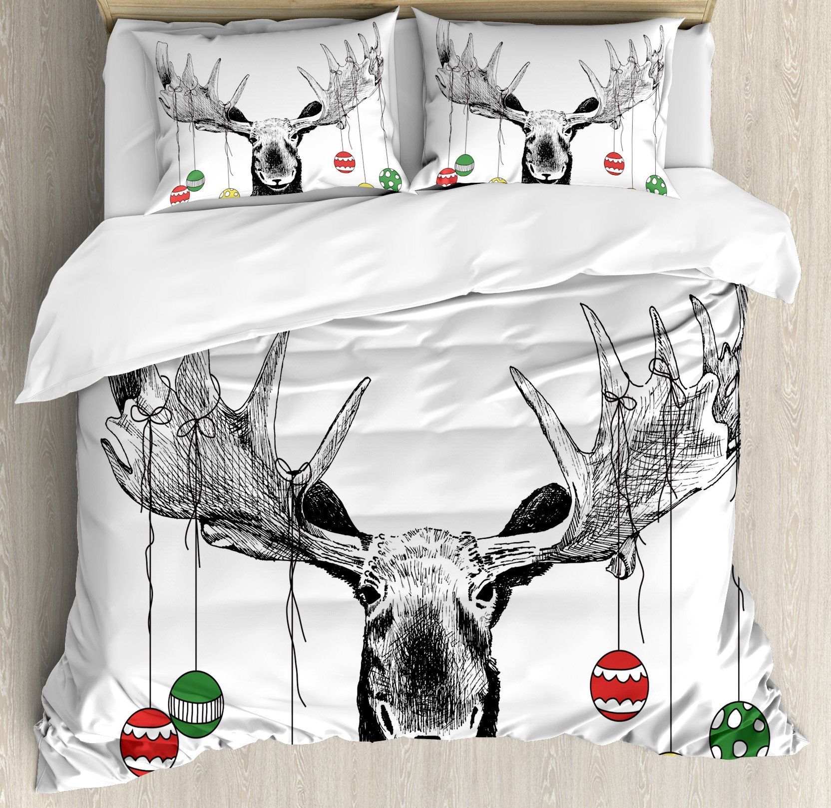 Christmas Moose Bedding Set