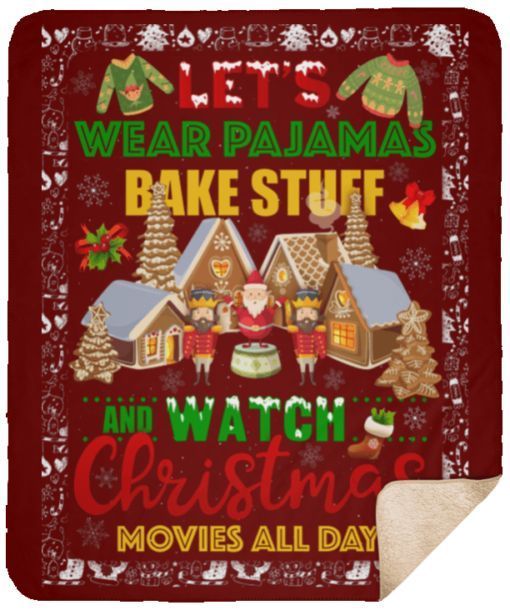 Christmas Movies All Day Sherpa Fleece Blanket