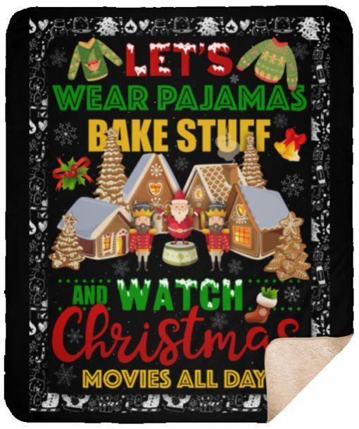 Christmas Movies All Day Sherpa Fleece Blanket