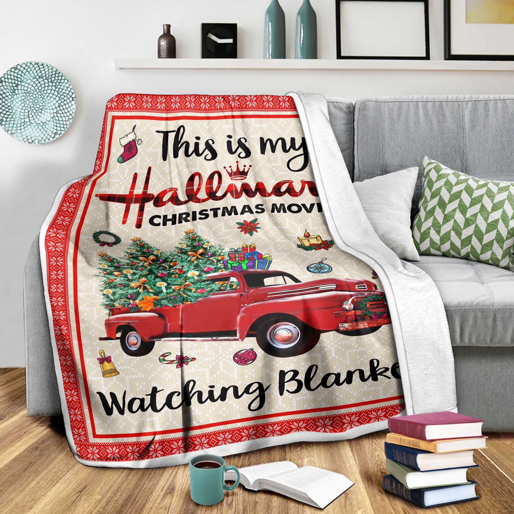 Christmas Movies Watchin Sherpa Fleece Blanket