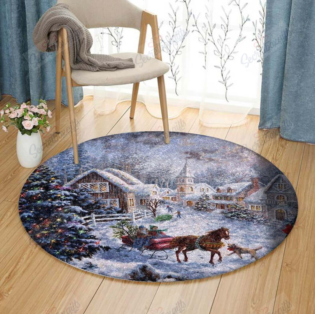 Christmas Round Carpet