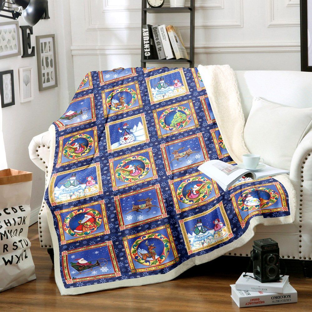 Christmas Night Sherpa Fleece Blanket