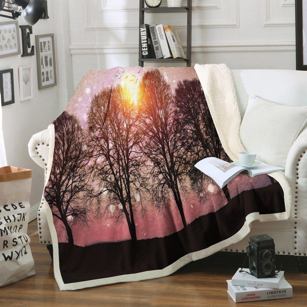 Christmas Night Sherpa Fleece Blanket