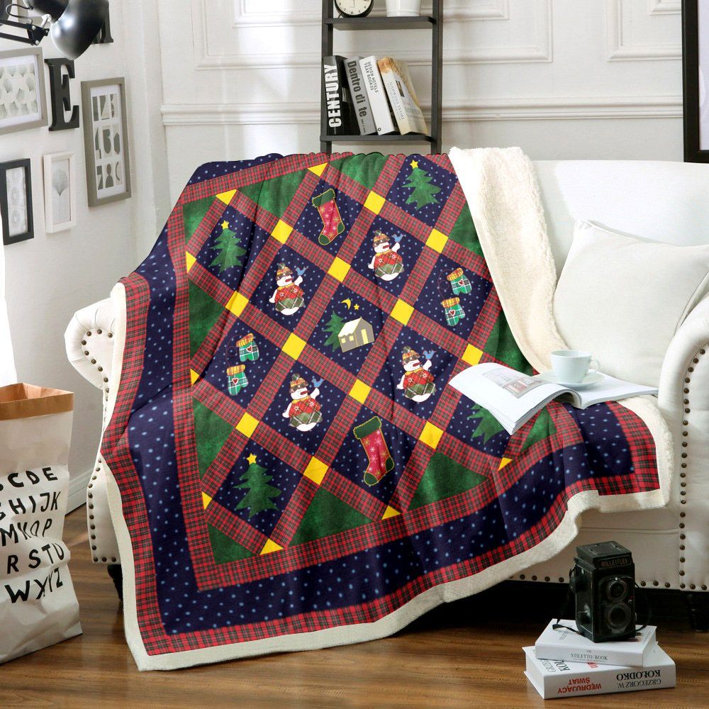 Christmas Night Sherpa Fleece Blanket