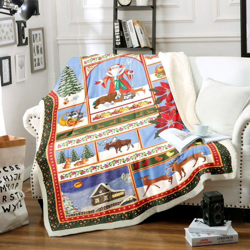 Christmas Sherpa Fleece Blanket