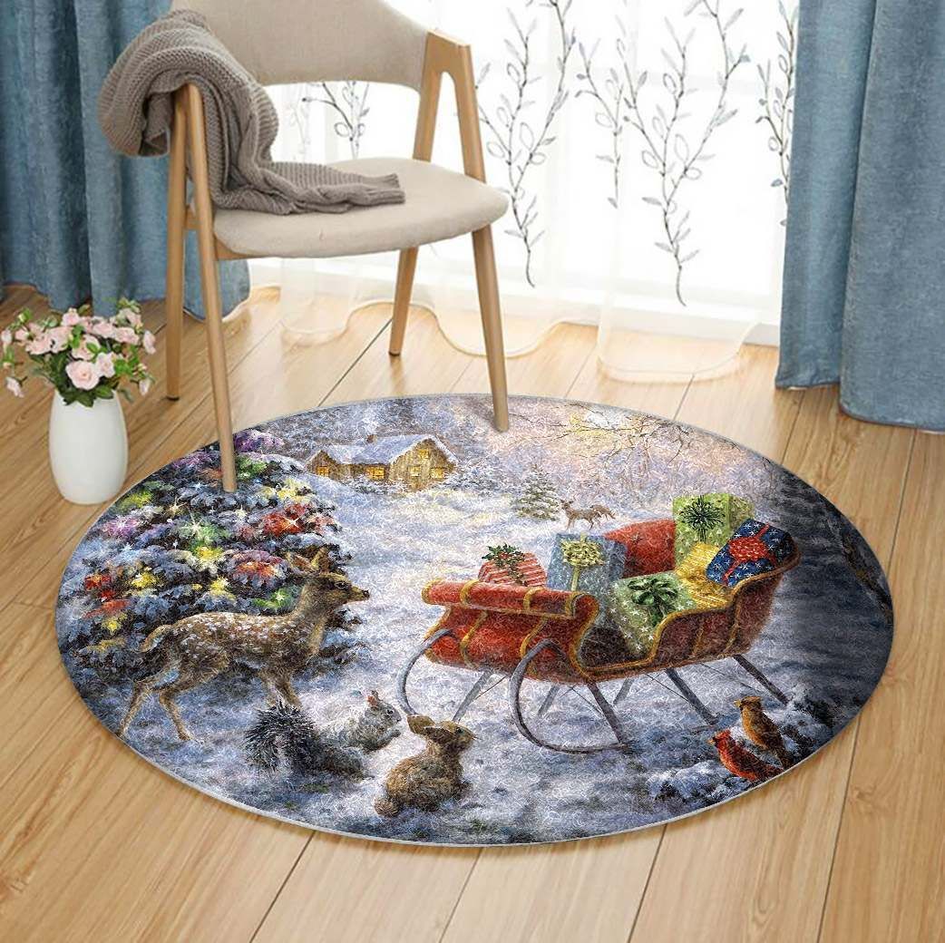 Christmas Round Carpet