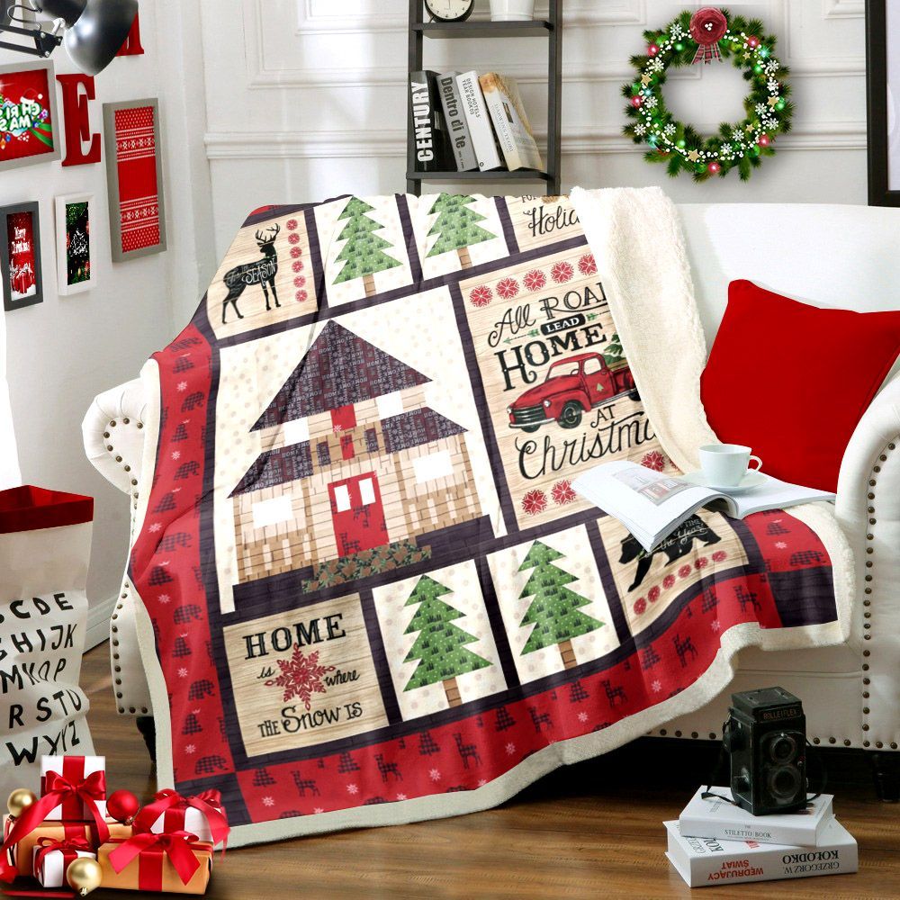 Christmas Sherpa Fleece Blanket